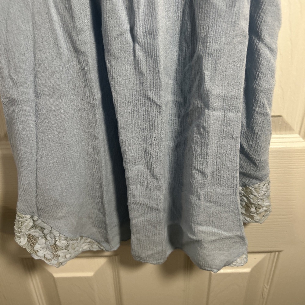 Mi Ami Eyelet Lace Blue Tank Top Womens S - Picture 3 of 6